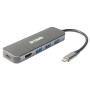 D-Link DUB-2333 replicatore di porte e docking station per notebook Cablato USB tipo-C Grigio (DUB-2333)