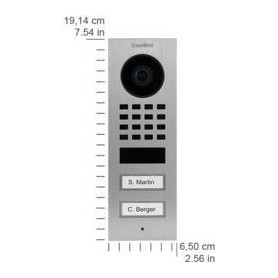 DoorBird D1102V IP Video Türstation V2A Edelstahl 2 Ruftasten (D1102V)