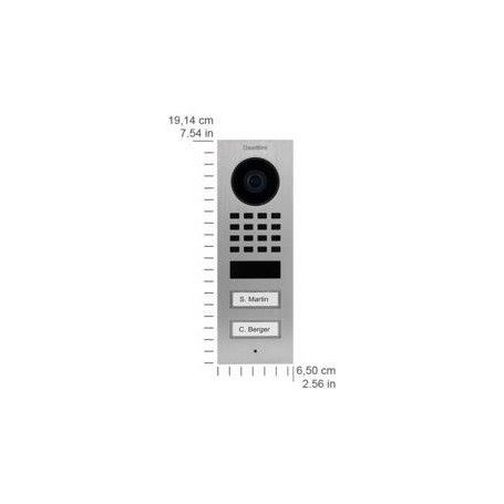 DoorBird D1102V IP Video Türstation V2A Edelstahl 2 Ruftasten (D1102V)