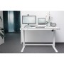 Elektrisch hhenverstellbarer Schreibtisch mit USB-Ladestation und Schublade DA-90406 (wei)
