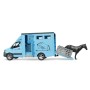 MB Sprinter Tiertransporter mit Pferd (blau) (02674)