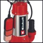 Schmutzwasserpumpe GC-DP 1340 G, Tauch- / Druckpumpe (rot/silber, 1.300 Watt) (4170742)