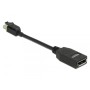 DeLOCK 65978 cavo e adattatore video 0,15 m Mini DisplayPort DisplayPort Nero