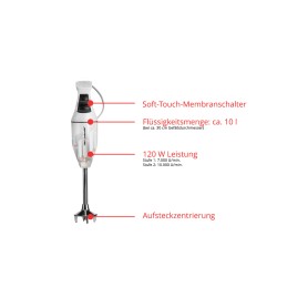 ESGE M 100 D Frullatore ad immersione 120 W Bianco (90120)