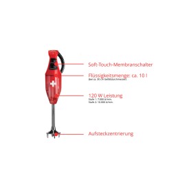 ESGE E 120 Frullatore ad immersione 120 W Rosso (90212)