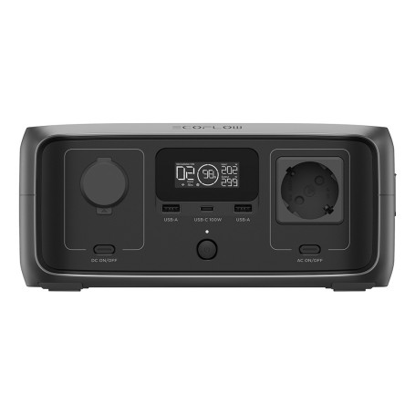RIVER 3, tragbare Powerstation (schwarz/grau, 245Wh, X-boost 600W, LFP-Akku) (EFRIVER3-EU-CBOX)