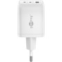 USB-C Schnellladegert Nano, PD, GaN, 65 Watt (wei, 1x USB-A, 2x USB-C PD, Charge 3.0) (64754)