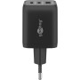 USB-C Schnellladegert Nano, PD, GaN, 65 Watt (schwarz, 1x USB-A, 2x USB-C PD, Charge 3.0) (64753)