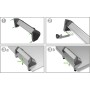 Alu-Office-Line Steckdosenleiste 4-fach (schwarz/aluminium, 1,8 Meter, 60.000A berspannungsschutz, 2x USB-A) (1391020410)