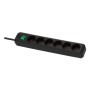 Eco-Line Steckdosenleiste 6-fach (schwarz, 3 Meter) (1159500400)