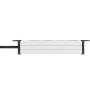 Alu-Line 10" Steckdosenleiste 4-fach (schwarz/silber, 1HE, 2 Meter) (1390007004)
