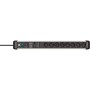 Premium-Protect-Line Steckdosenleiste 8-fach (schwarz/aluminium, 3 Meter, 60.000A berspannungsschutz) (1391010800)