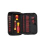 Schraubendreher mit Bithalter 1/4" electric slimVario Set (rot/gelb, 32-teilig, mit slimBits und Stubby) (43465)