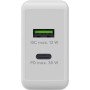 USB-C PD Dual-Schnellladegert 30 Watt (wei, 1x USB-A, 1x USB-C PD) (61674)