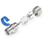 Easy-Installation IEC/Koax-Buchse (silber/blau, 6,5 - 8,0 mm) (58813)