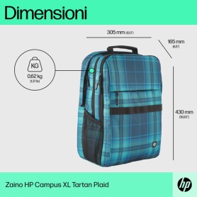 HP Zaino Campus XL Tartan Plaid (7J594AA)