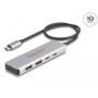 USB 10 Gbps USB Type-C Hub mit 2 x USB Typ-A und 2 x USB Type-C (grau) (64230)