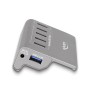 USB 10 Gbps Hub mit 4 USB Typ-A Ports + 1 Schnellladeport (grau, inkl. Netzteil) (64182)