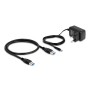 USB 10 Gbps Hub mit 4 USB Typ-A Ports + 1 Schnellladeport (grau, inkl. Netzteil) (64182)