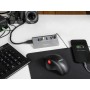 USB 10 Gbps Hub mit 4 USB Typ-A Ports + 1 Schnellladeport (grau, inkl. Netzteil) (64182)