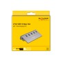 USB 10 Gbps Hub mit 4 USB Typ-A Ports + 1 Schnellladeport (grau, inkl. Netzteil) (64182)