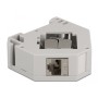 Hutschienenadapter mit Keystone-Modul RJ-45  Cat.6a LSA (grau) (86014)
