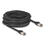 RJ-45 Netzwerkkabel Cat.6a U/FTP ultra flexibel (schwarz, 10 Meter, innerer Edelstahlmantel) (80244)