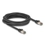 RJ-45 Netzwerkkabel Cat.6a U/FTP ultra flexibel (schwarz, 5 Meter, innerer Edelstahlmantel) (80243)