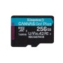 Kingston Technology Scheda microSDXC Canvas Go Plus Gen4 200MB/s A2 U3 V30 da 256 GB + adattatore (SDCG4/256GB)