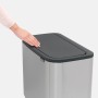 Brabantia 316227 bidone per la spazzatura 34 L Rettangolare Plastica, Acciaio Acciaio inox (31 62 27)