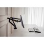 BakkerElkhuizen BE Flexible Dual 88,9 cm (35") Scrivania Nero (BNEBFDB)
