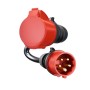 Adapter fr Gemini flex 22 kW, CEE rot Drehstrom 32A  CEE rot 16A (schwarz, 30cm) (CH-04-03)