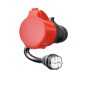 Adapter fr Gemini flex 22 kW, CEE rot Drehstrom 32A  Haushaltssteckdose (schwarz, 30cm) (CH-04-02)