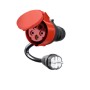Adapter fr Gemini flex 11 kW, CEE rot Drehstrom 16A  Haushaltssteckdose (schwarz, 30cm) (CH-04-30)