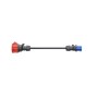 Adapter fr Gemini flex 11 kW, CEE rot Drehstrom 16A  CEE blau 16A (schwarz, 30cm) (CH-04-31)