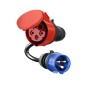 Adapter fr Gemini flex 11 kW, CEE rot Drehstrom 16A  CEE blau 16A (schwarz, 30cm) (CH-04-31)