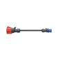 Adapter fr Gemini flex 22 kW, CEE rot Drehstrom 32A  CEE blau 16A (schwarz, 30cm) (CH-04-01)