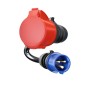 Adapter fr Gemini flex 22 kW, CEE rot Drehstrom 32A  CEE blau 16A (schwarz, 30cm) (CH-04-01)