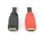 HDMI High Speed Anschlusskabel, mit Ethernet, UHD 4K (schwarz/rot, 10 Meter, mit Signalverstrker) (DB-330118-100-S)