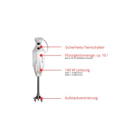 ESGE M 122 S 0,6 L Frullatore ad immersione 140 W Bianco (90310)