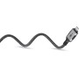 Ethernet-Kabel USB-C 3.2 Gen2 Stecker  RJ-45 Stecker (schwarz/silber, 3 Meter, geflochtener Textilmantel) (70699)