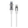 Ethernet-Kabel USB-A 3.2 Gen1 Stecker  RJ-45 Stecker (wei, 3 Meter, geflochtener Textilmantel) (74160)