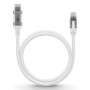 Ethernet-Kabel USB-A 3.2 Gen1 Stecker  RJ-45 Stecker (wei, 3 Meter, geflochtener Textilmantel) (74160)