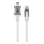 Ethernet-Kabel USB-C 3.2 Gen2 Stecker  RJ-45 Stecker (wei, 5 Meter, geflochtener Textilmantel) (74178)