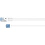 Ultraflexibles Cat.6a Patchkabel slim, U/UTP (wei, 0,5 Meter, extrakurze Stecker) (74285)