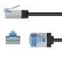 Ultraflexibles Cat.6a Patchkabel slim, U/FTP (schwarz, 0,5 Meter, extrakurze Stecker) (74317)