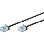 Ultraflexibles Cat.6a Patchkabel slim, U/FTP (schwarz, 2 Meter, extrakurze Stecker) (74319)