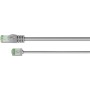 Ultraflexibles Cat.8.1 Patchkabel slim, U/FTP (grau, 1 Meter, extrakurze Stecker) (74346)