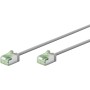 Ultraflexibles Cat.8.1 Patchkabel slim, U/FTP (grau, 1 Meter, extrakurze Stecker) (74346)