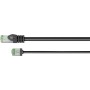 Ultraflexibles Cat.8.1 Patchkabel slim, U/FTP (schwarz, 1 Meter, extrakurze Stecker) (74353)